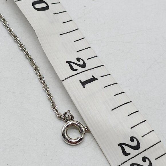 Vintage Reverse Intaglio Etched Rose Crystal Pendant Necklace Oval Design - Picture 7 of 7